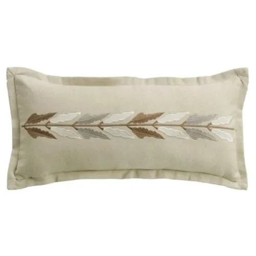 Belmont Embroidered Linen Lumbar Pillow