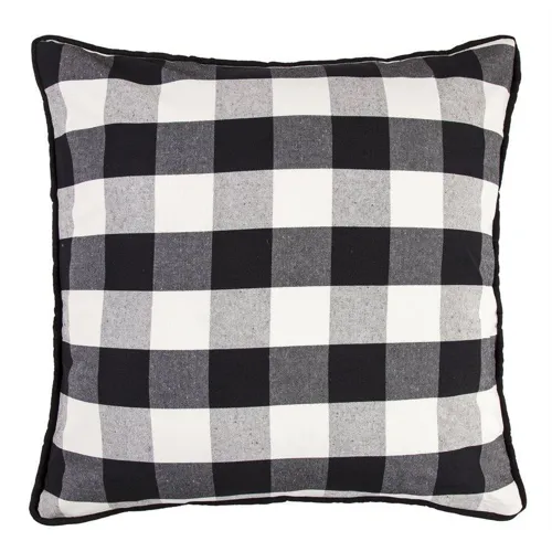 Camille Black & White Buffalo Check Euro Sham