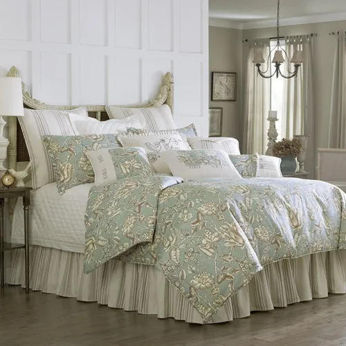 Gramercy 4-PC Aqua Queen Comforter Set - Floral Print