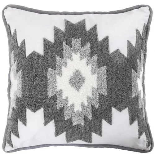 Free Spirit Throw Pillow w/Crewel Embroidery