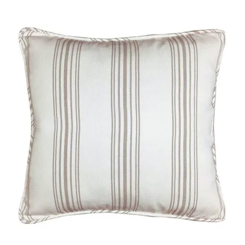 Gramercy Vintage White w/Taupe Striped Euro Sham