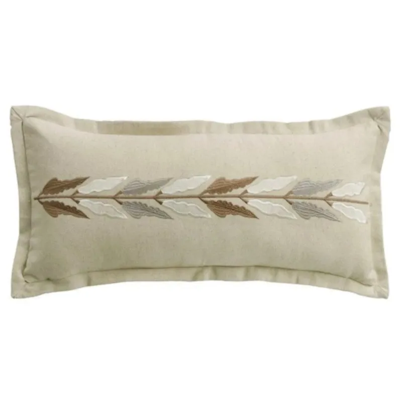 Belmont Embroidered Linen Lumbar Pillow