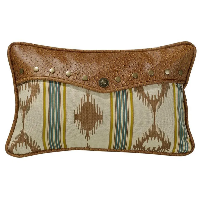 Alamosa Oblong Envelope Pillow - Faux Ostrich Leather