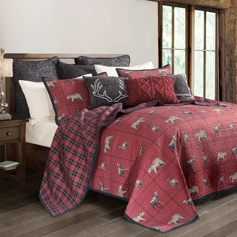Woodland Plaid Quilt Set King