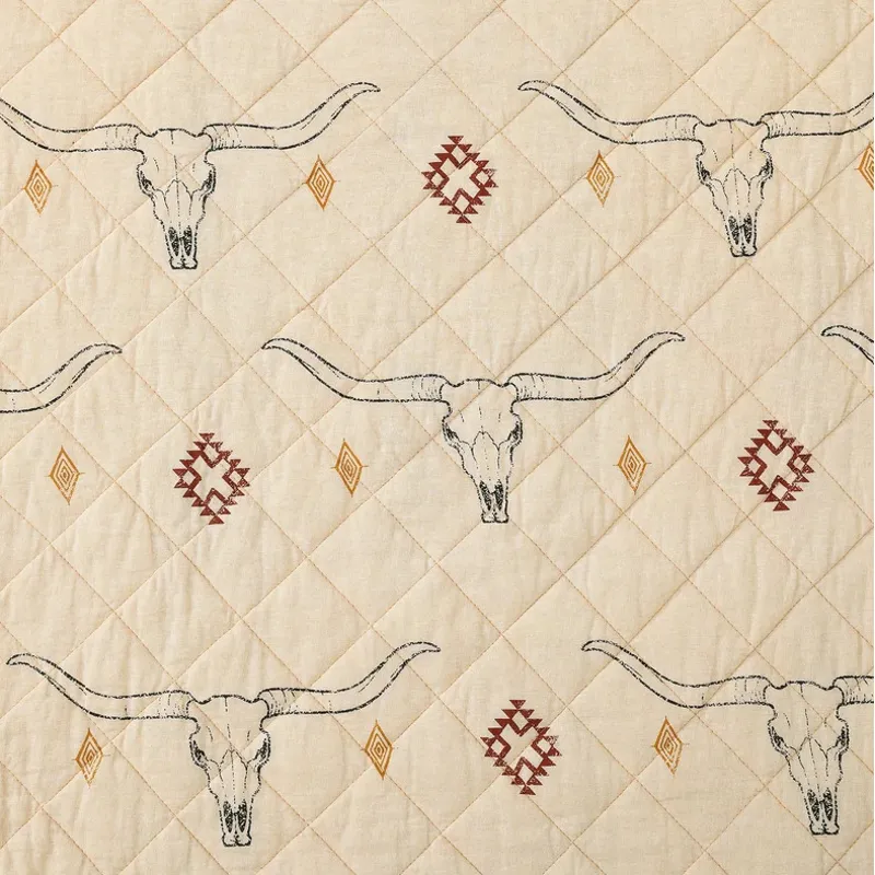 Maverick Longhorns Reversible Quilt Set