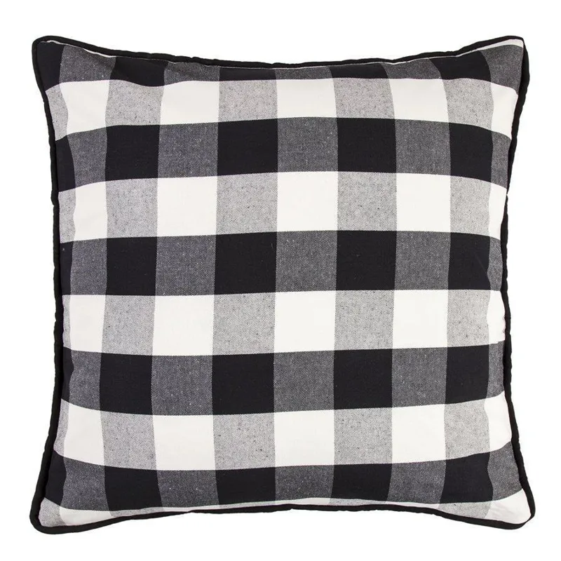 Camille Black & White Buffalo Check Euro Sham