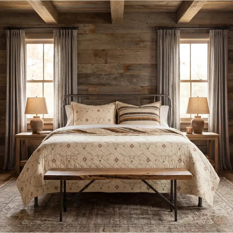 Maverick Longhorns Reversible Quilt Set