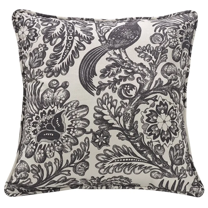 Augusta Black & White Toile Euro Sham