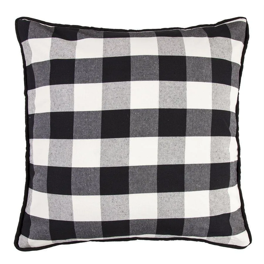 Camille Black & White Buffalo Check Euro Sham