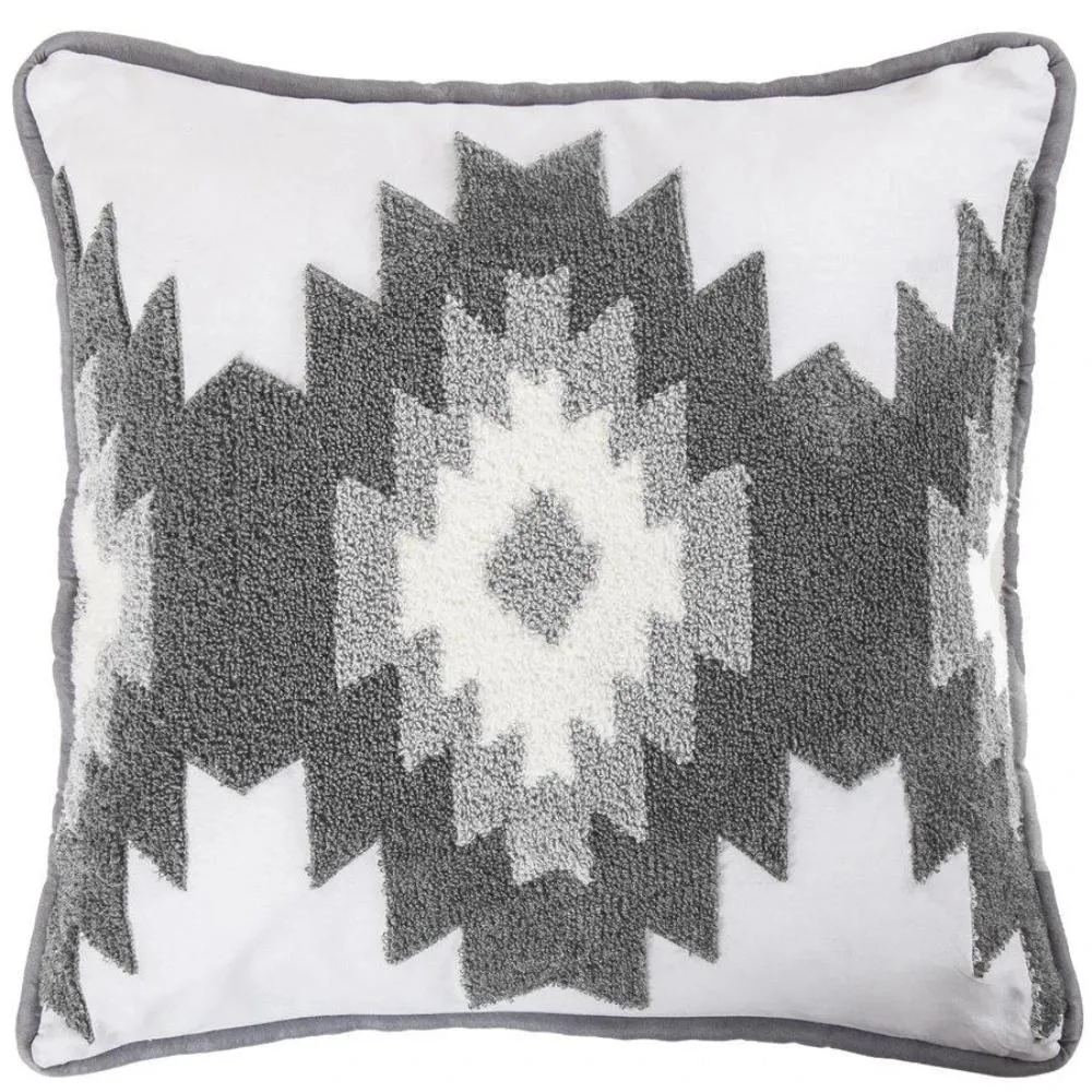 Free Spirit Throw Pillow w/Crewel Embroidery