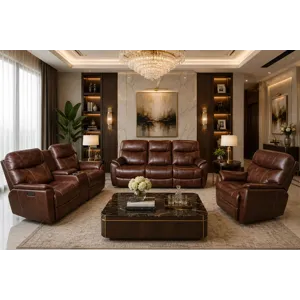Columbia Power Reclining Leather Sofa