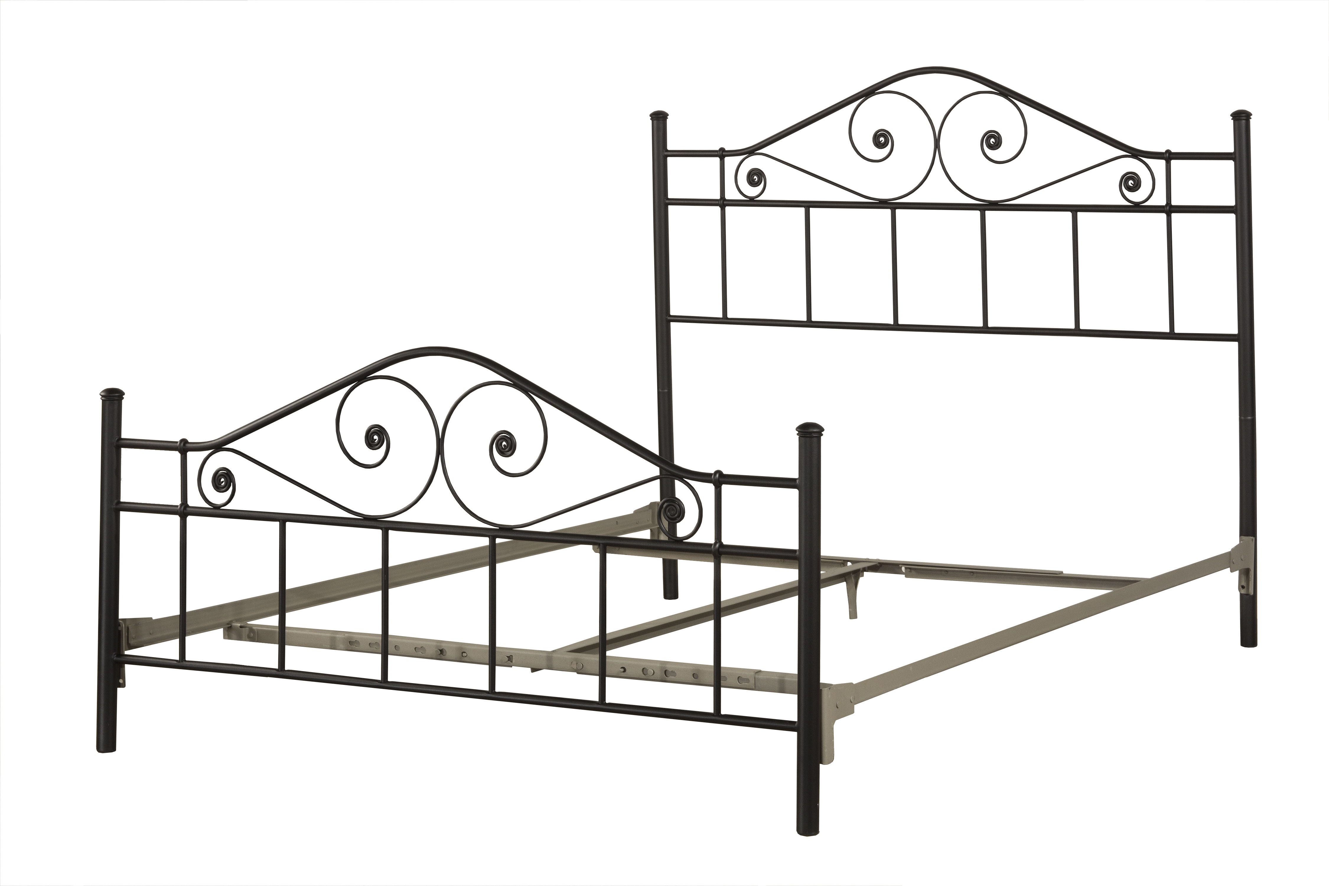 Harrison King Bed with Rails Textured Black 1403BKR by Hillsdale
