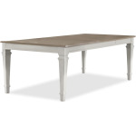Rockport 7-Piece Rectangle Dining Set with Side Chairs - White with Driftwood Top
