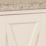 Brigham Kitchen Island in White with Granite Top
