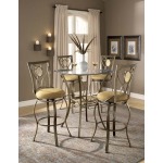Brookside 3pc Bistro Set w Oval Back Barstools