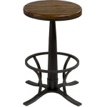 RIVAGE BACKLESS BAR STOOL - DARK SILVER HAMMER