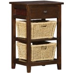 Tuscan Retreat 2 Basket Stand - Rustic Mahogany