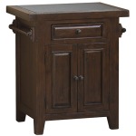 Tuscan Retreat Small Kitchen Island - Rustic Mahogany
