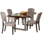 EMERSON 5PC RECTANGLE DINING SET - GRAY SHEESHAM