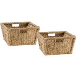 Tuscan Retreat Blanket Bench Baskets (2) - Seagrass