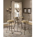 Brookside 5pc Bistro Set with Hanover Barstools