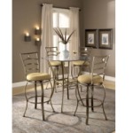 Brookside 3pc Bistro Set with Marin Barstools