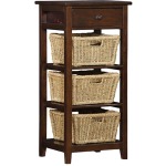 Tuscan Retreat 3 Basket Stand - Rustic Mahogany