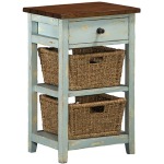 Tuscan Retreat 2 Basket Stand - Sea Blue