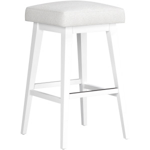 Uniquely Yours Wood Stool - Backless Salt & Pure White