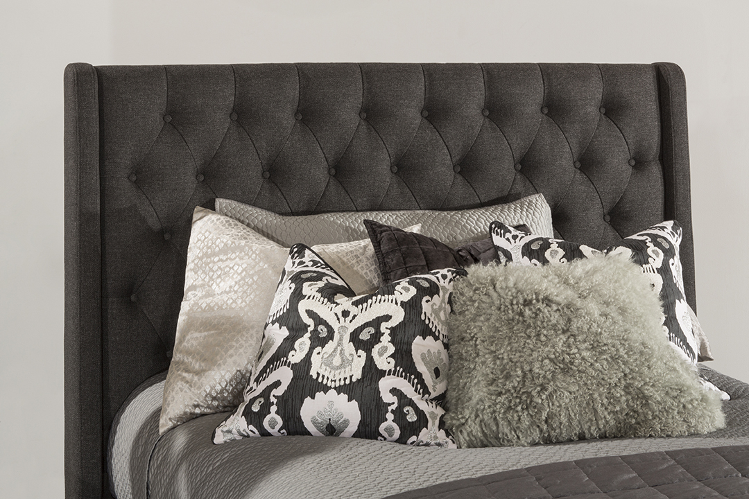 Churchill King/Cal King Headboard Onyx Fabric 2299672 by Hillsdale