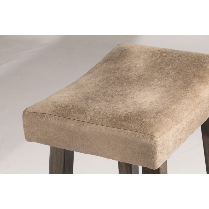 Saddle NonSwivel Backless Bar Stool Rustic Gray 4621830 by