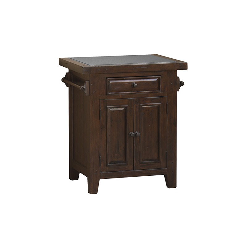 Tuscan Retreat Small Kitchen Island - Rustic Mahogany
