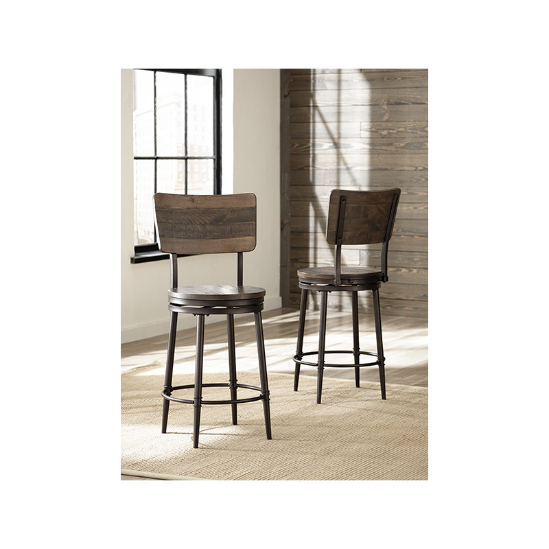 Jennings 5 Piece Round Counter Height Dining Set with Swivel Counter