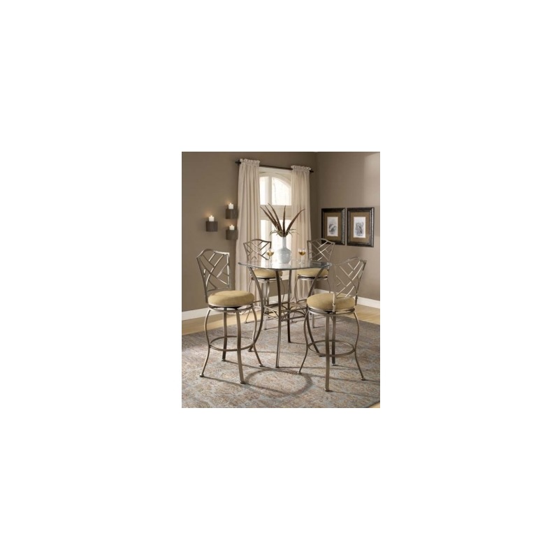 Brookside 5pc Bistro Set with Hanover Barstools