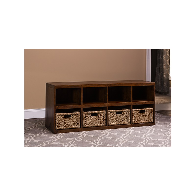 TUSCAN RETREAT ® STORAGE CUBE WITH BASKETS - OXFORD ANTIQUE PINE