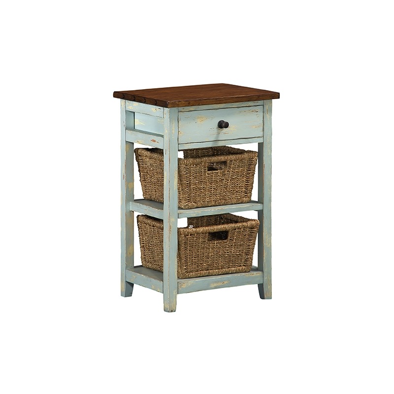 Tuscan Retreat 2 Basket Stand - Sea Blue