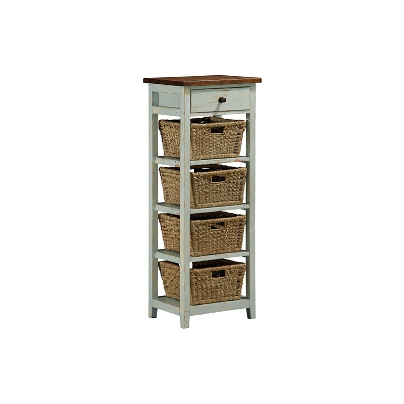 Tuscan Retreat 4 Basket Stand - Sea Blue