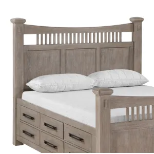 Mission Oak Queen Headboard - Taupe