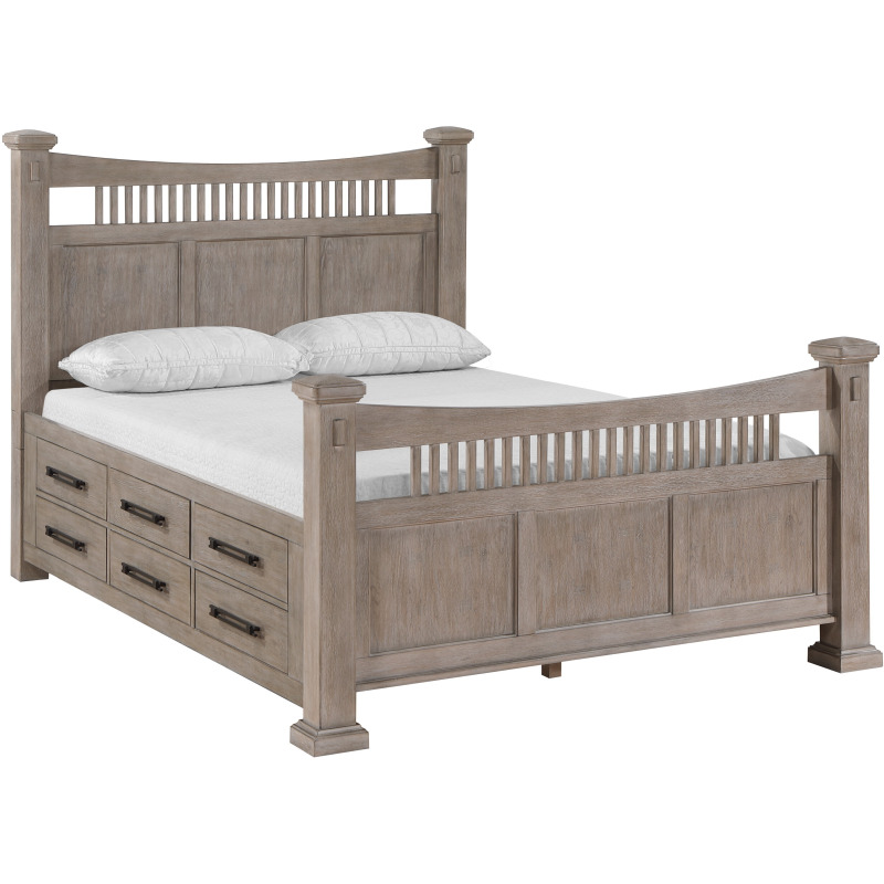 Mission Oak Queen Storage Bed