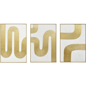 Palette Bold Bands Hand Painted Framed Triptych