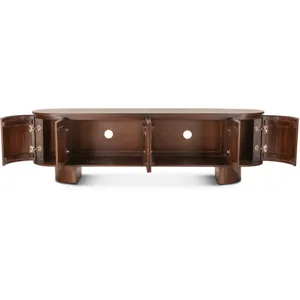 Athena 79" Media Cabinet in Aged Mahogany