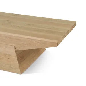 Anvil 58" Coffee Table in Natural Oak