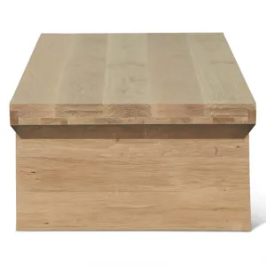 Anvil 58" Coffee Table in Natural Oak