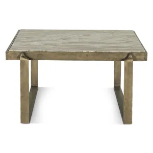 Argos 32" Coffee Table with Marble and Antique Brass