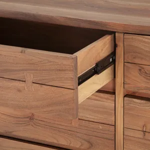Aspen 58" Six Drawer Dresser in Smoked Acacia