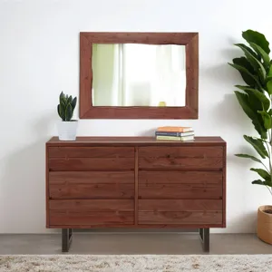 Aspen 58" Six Drawer Dresser in Walnut