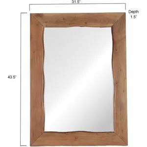 Aspen 43" Mirror Frame in Smoked Acacia