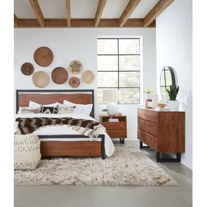 Aspen 58" Six Drawer Dresser in Walnut
