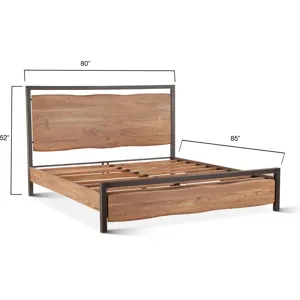 Aspen King Bed in Smoked Acacia