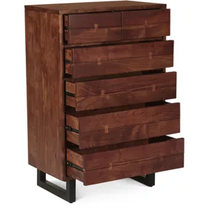 Aspen 34" Tall Chest in Walnut